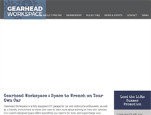 Tablet Screenshot of gearheadworkspace.com